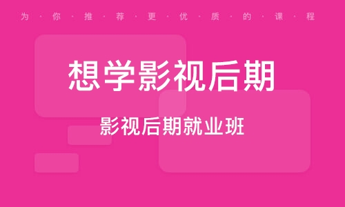 广州想学影视后期
